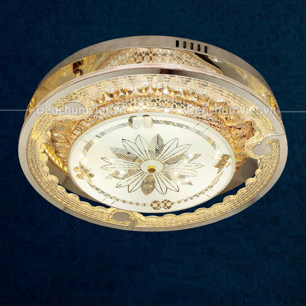Đèn mâm led 3 chế độ pha lê cao cấp