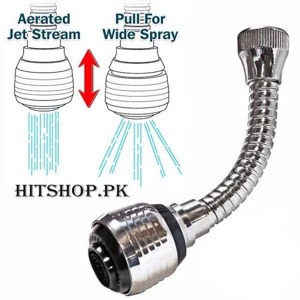 Đầu vòi xịt nước tăng áp cho vòi bồn rửa Turbo Flex 360