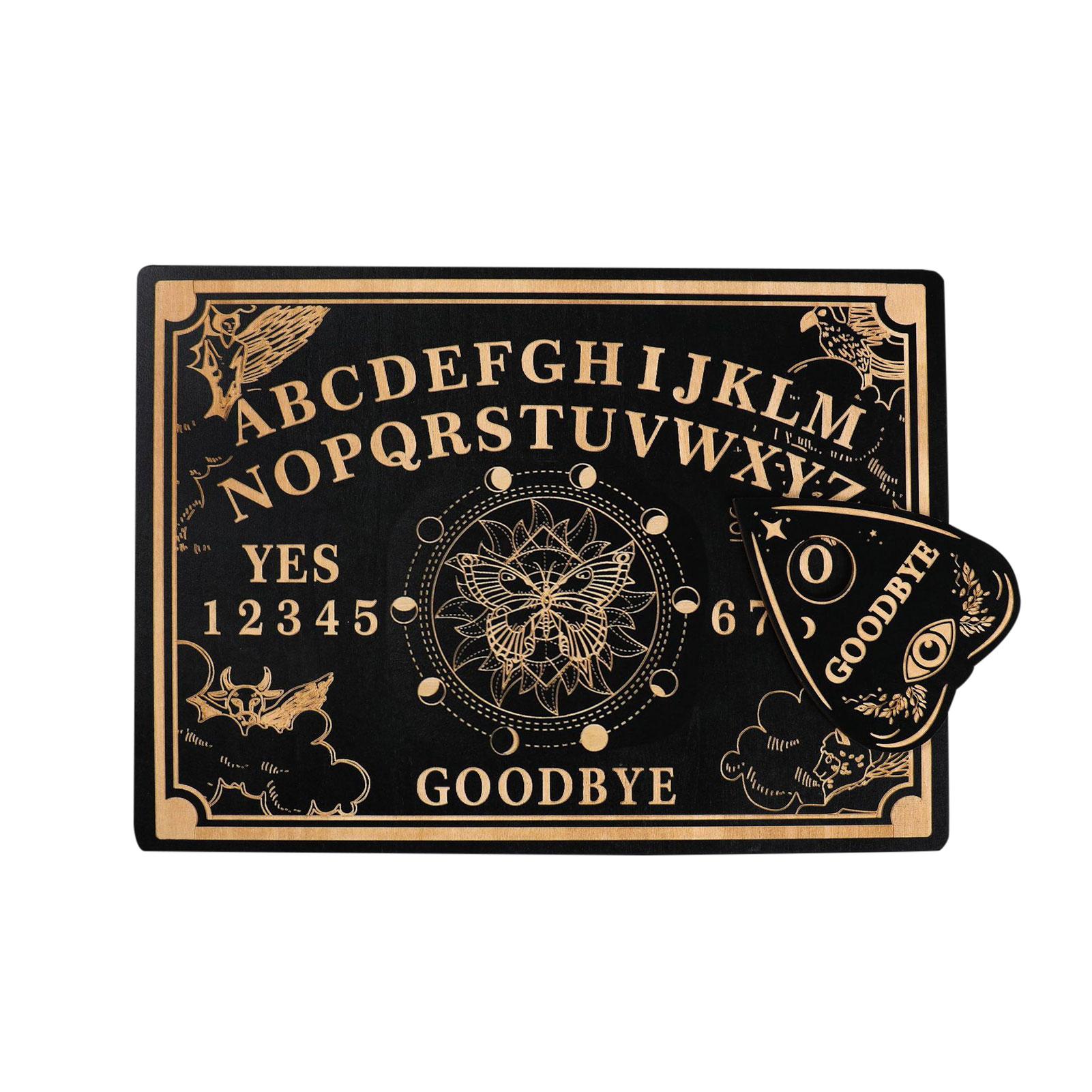 Con lắc bói toán bằng gỗ 12 -inch, bảng ma thuật khắc, bảng ouija, thông điệp đo lường, bộ con lắc phù thủy