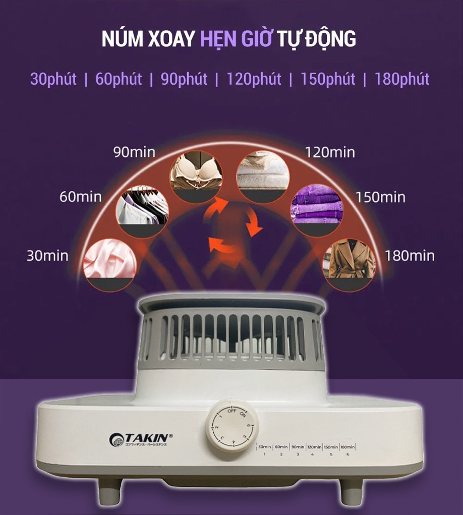 Tủ Sấy Quần Áo TAKIN TK-6214 - Hàng Chính Hãng