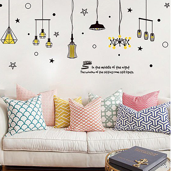 Decal Dán Tường Đèn Treo 4 DKN066