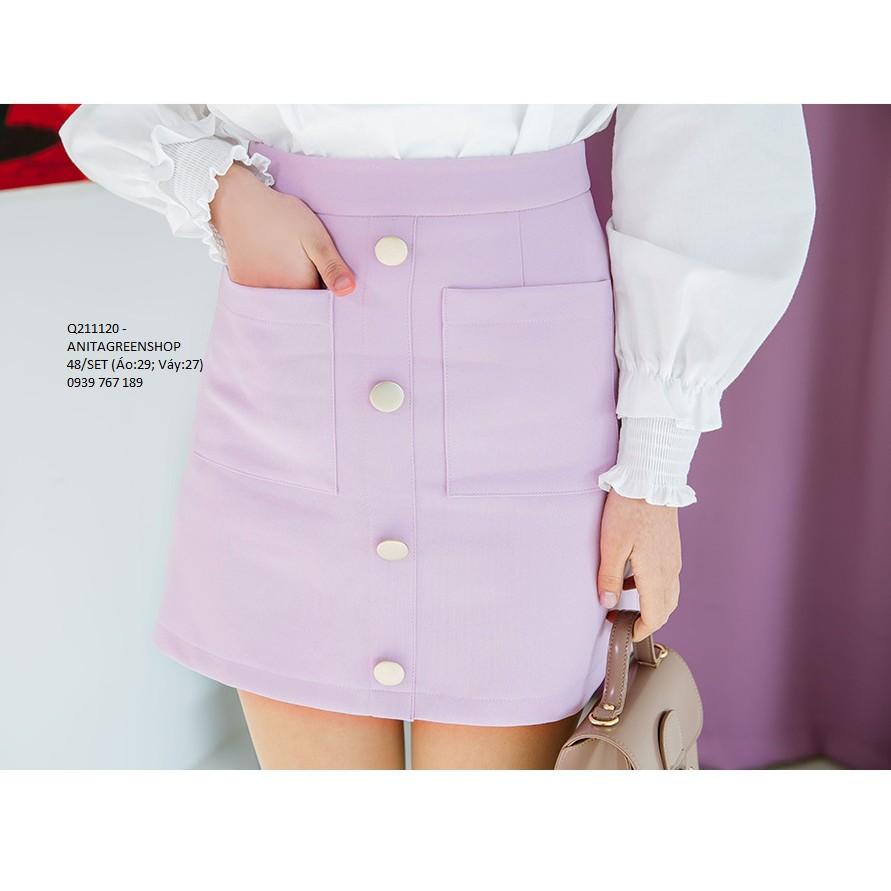 Q211120 SET ÁO VÀ CHÂN VÁY CÔNG SỞ