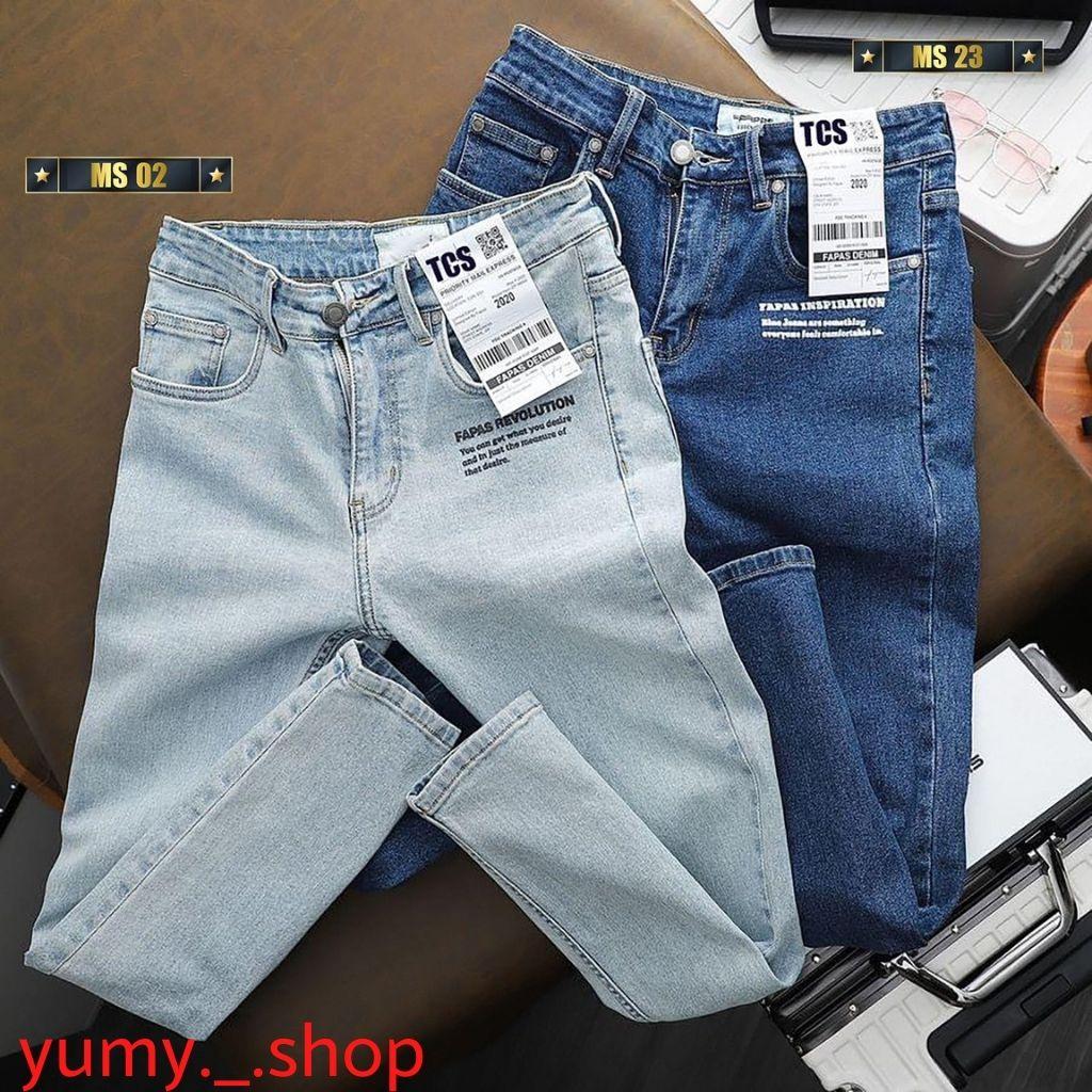 Quần jean jogger nam AD03 màu xanh nhạt trơn không rách gối chất bò cao cấp co dãn 4 chiều cực đẹp, NHIỀU MẪU MỚI