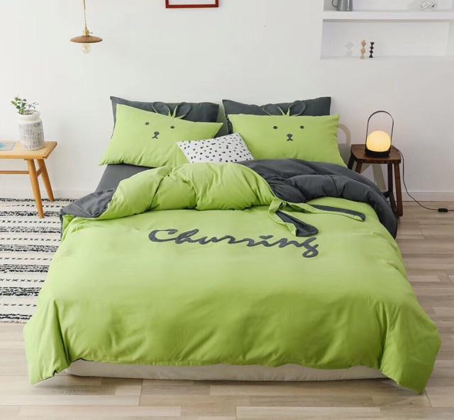 Bộ chăn ga cotton hoạt tính Rabbit 4 món