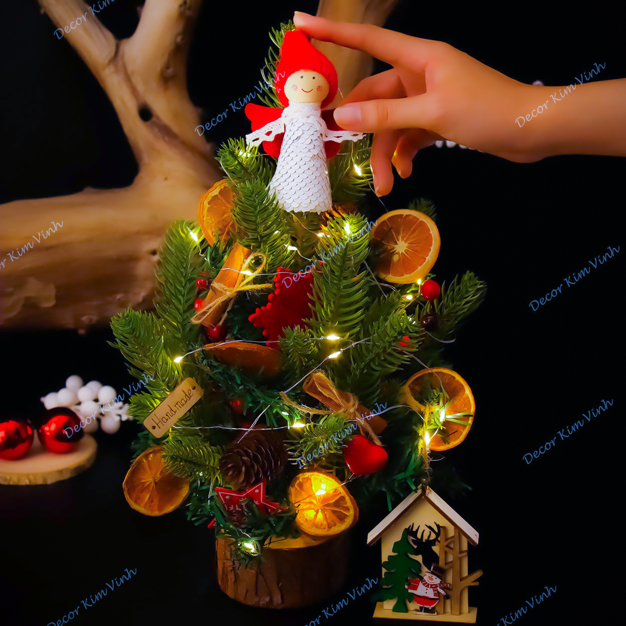 Cây Thông Hàn Quốc THQ18 35cm Trang Trí Giáng Sinh