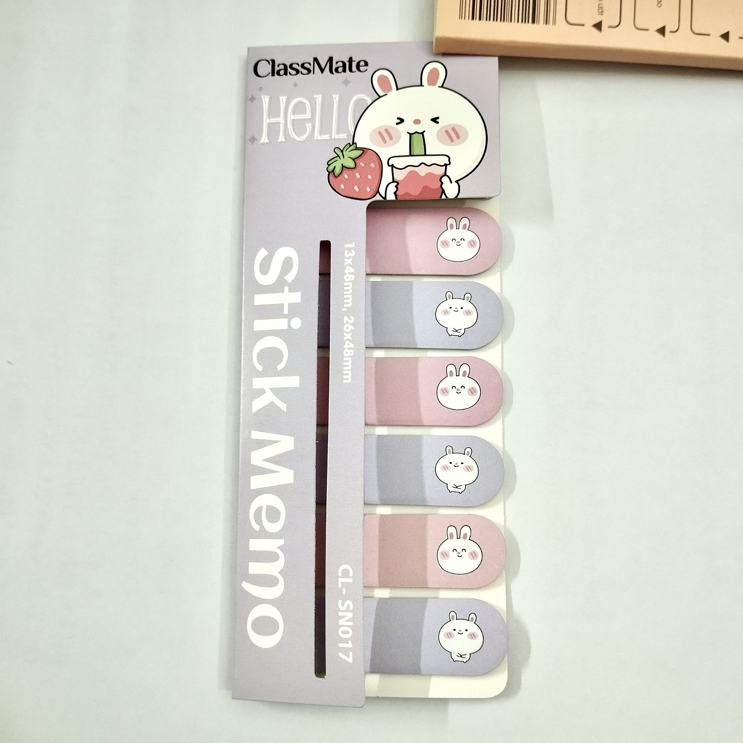 Giấy note ghi chú Classmate Stick Memo CL-SN017 - hình thỏ dễ thương, chia 7 tập/túi