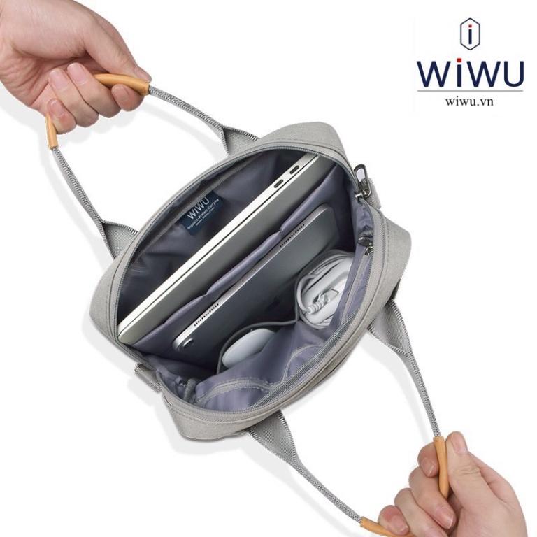 Túi sách dọc Wiwu Pioeer Cho Máy tính bảng Pro 12.9/11in  M1, Laptop, Macbook,  Surface Pro chống sốc tặng quai đeo chéo - 12.9inch