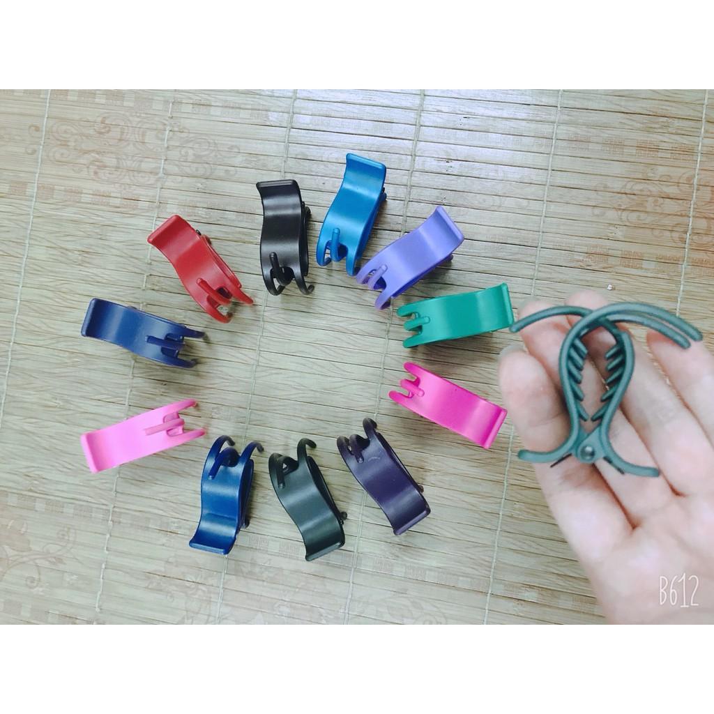 Vỉ 12 kẹp tóc càng cua 3 răng nhiều màu