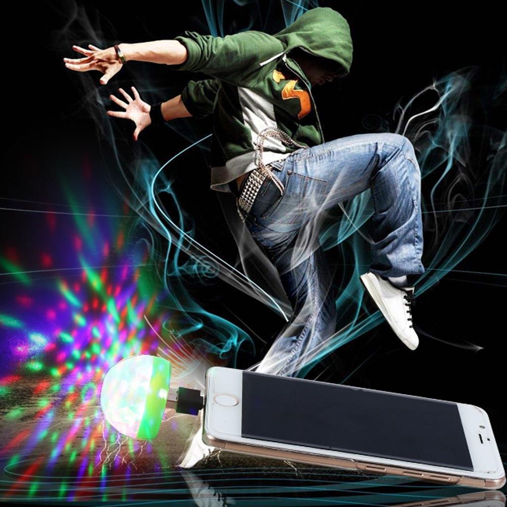 Mini USB Sân Khấu Ánh Sáng Vũ điệu Điều Khiển Bằng Giọng Nói Bóng Ma Bóng đèn RGB Bóng đèn LED