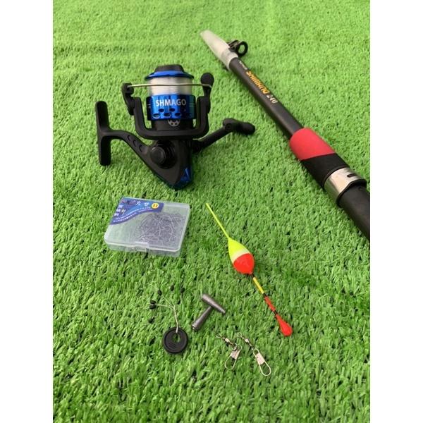 Bộ cần máy rút shimano tặng kèm phụ kiện
