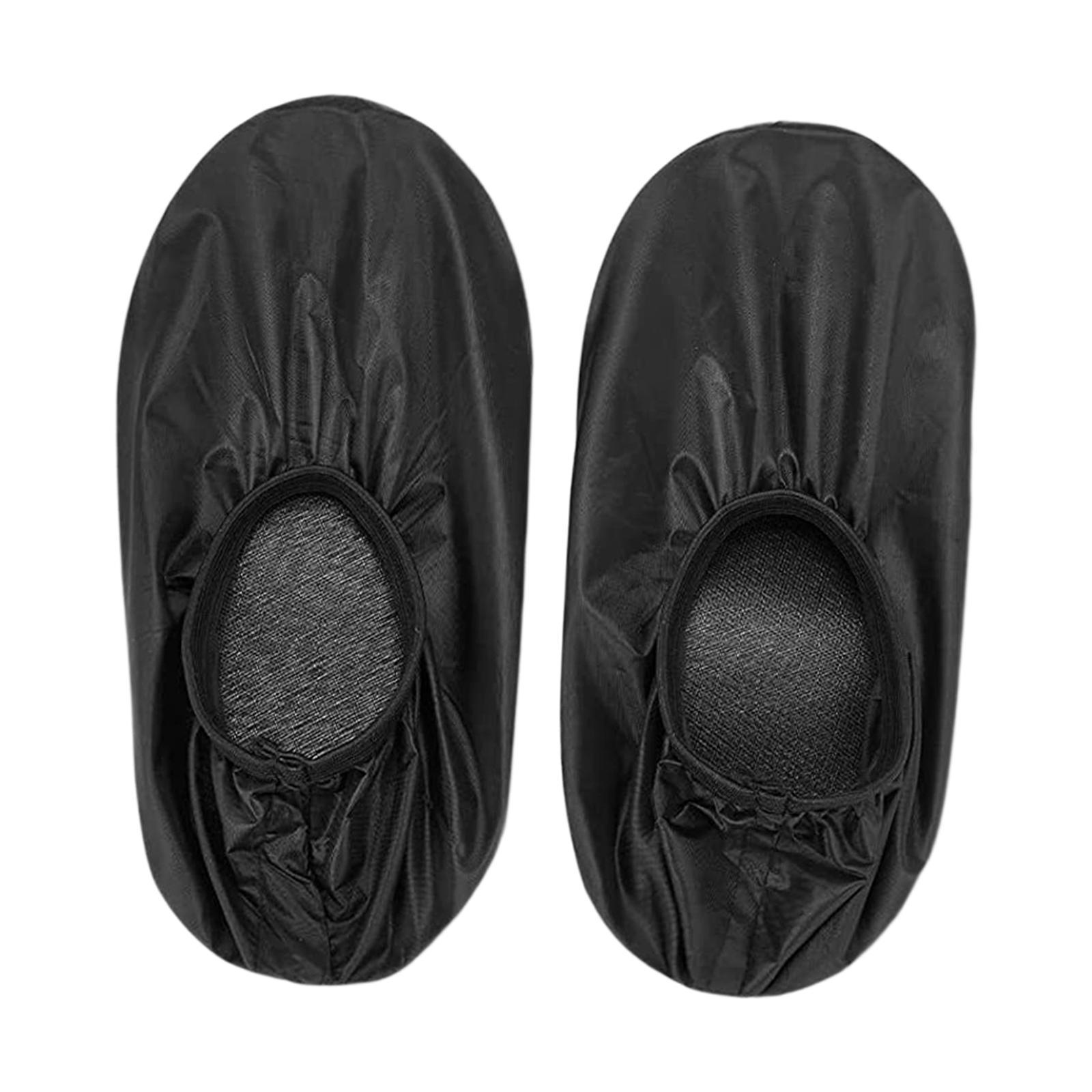Bowling Shoe Cover 2Pcs Adjustable Portable Overshoes Universal Shoe Protector Durable Thick for Indoor Sports Travel Children Women and Men
