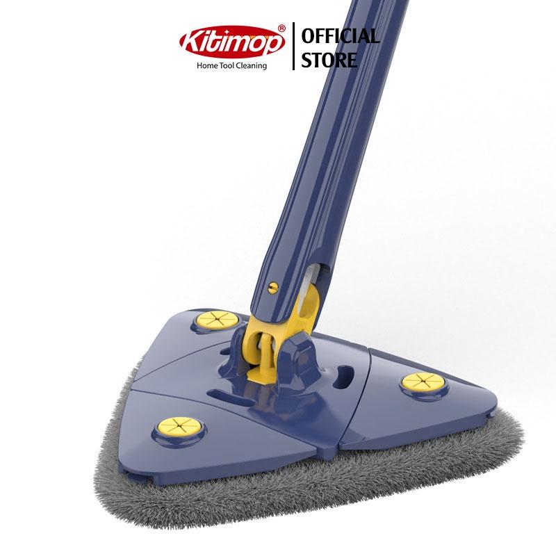 Chổi lau nhà tam giác tự vắt thông minh xoay 360 độ đa năng tiện lợi