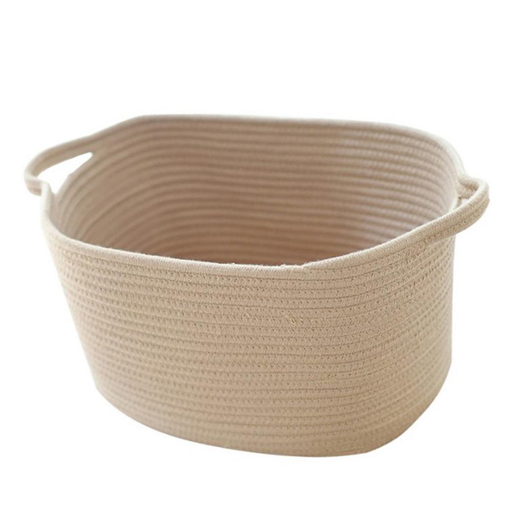 Woven Cotton Rope Storage Basket with Handles 46x30x30cm, Blanket Storage Baskets, Laundry and Toy Storage Organize