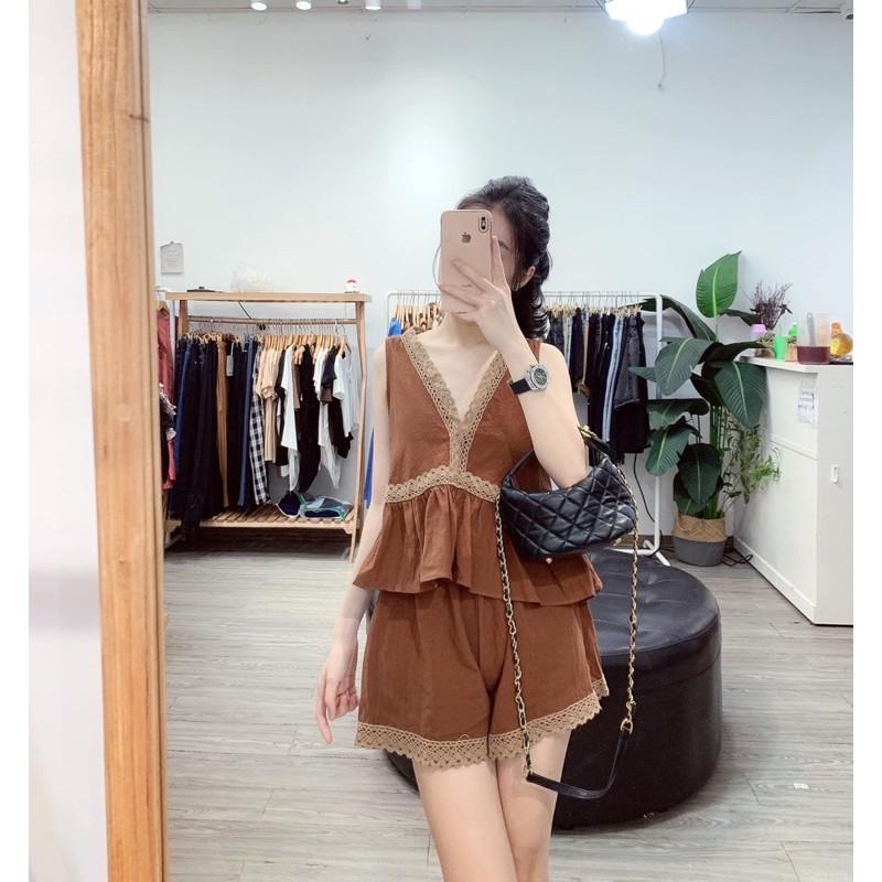 Set Bộ siu HOTT !!!! BỘ đũi viêng ren -Ko những m.ặ.c ra đường vừa nhanh vừa tiện chất đũi trơn mềm mát