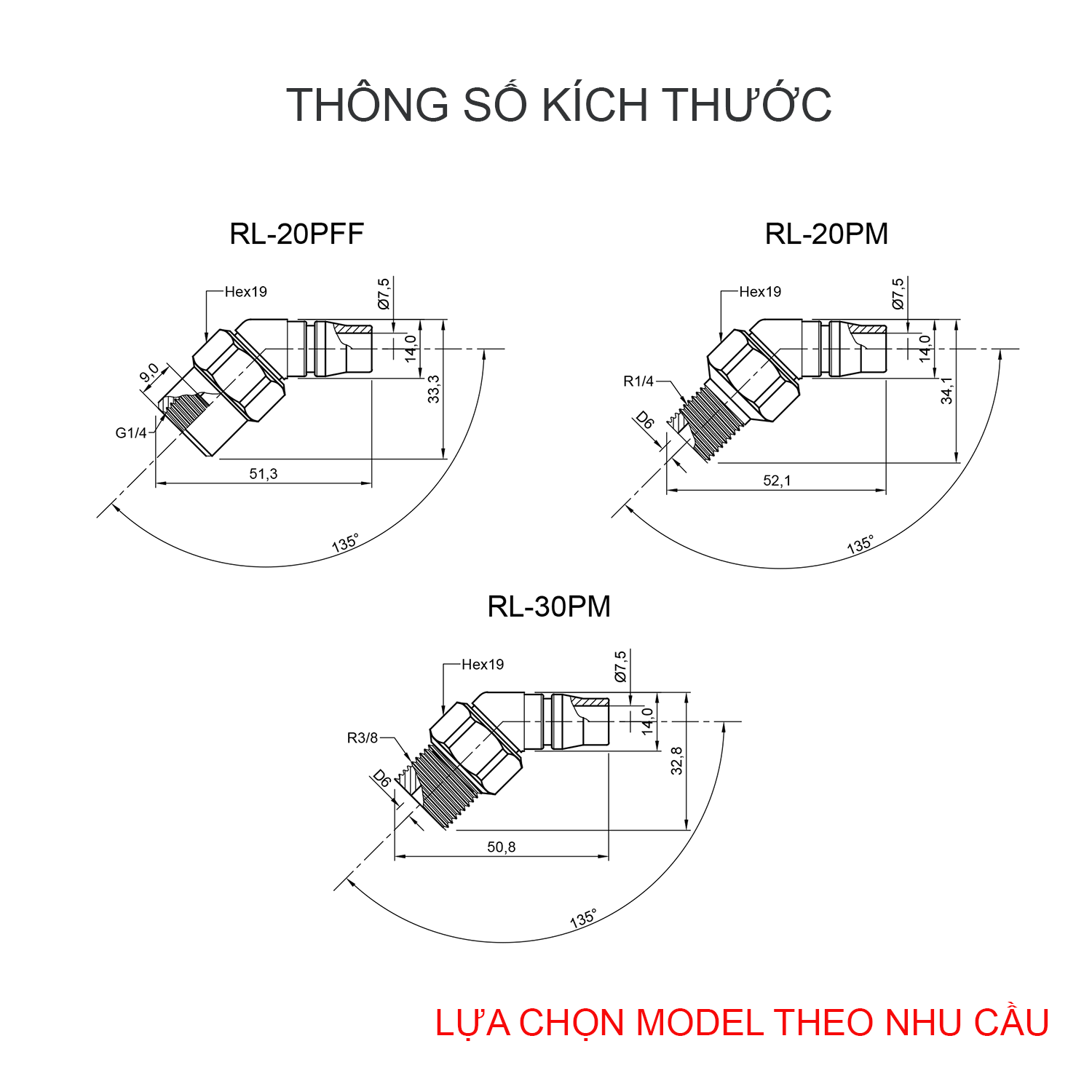 Đầu nối lắc léo khí nén - Nitto