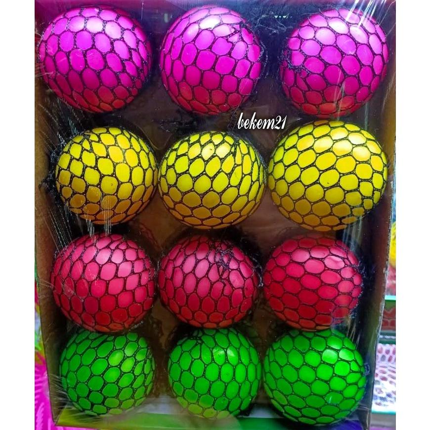 Trứng Lưới NHIỀU MÀU CÓ NẮP lấp lánh Slime Nho Trút Giận, Quả Bóng Lưới Slime Gudetama Squishy Mochi