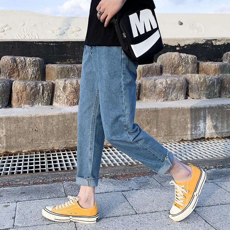 Quần Jeans Dài Ống Đứng Thời Trang Đường Phố Cho Nam
