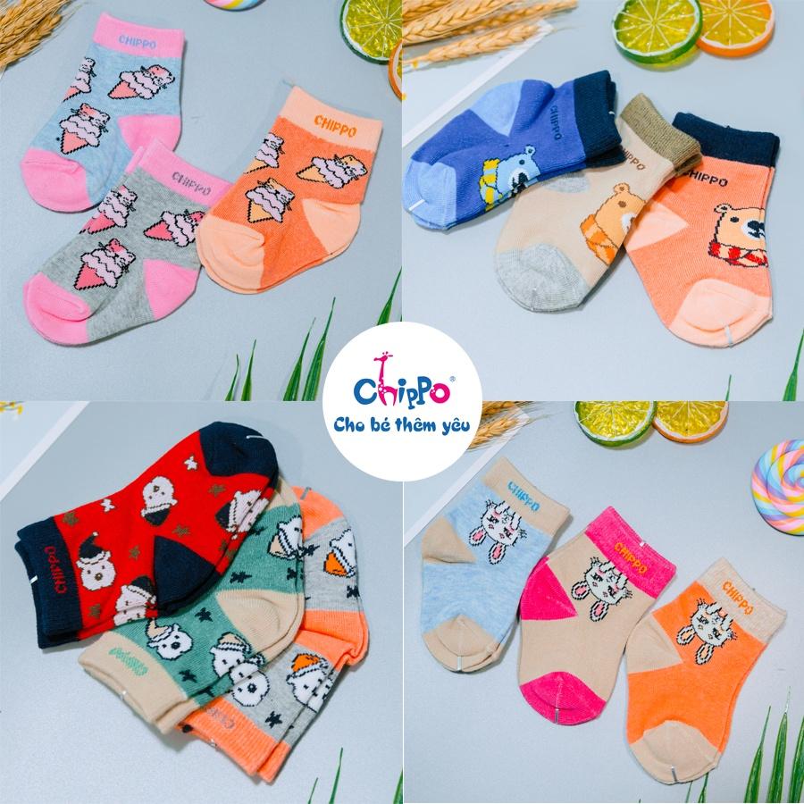 Tất CHIPPO cho bé chất liệu cotton mềm thoáng kháng khuẩn cho bé từ 1-3 Tuổi