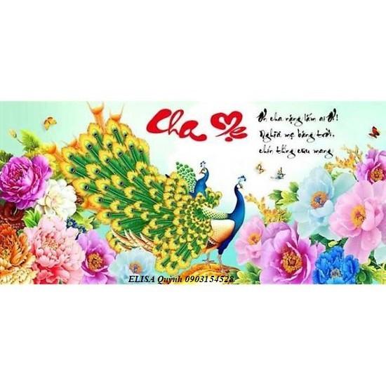Tranh đá cha mẹ công YN5365 - kích thước: 105 * 50cm.