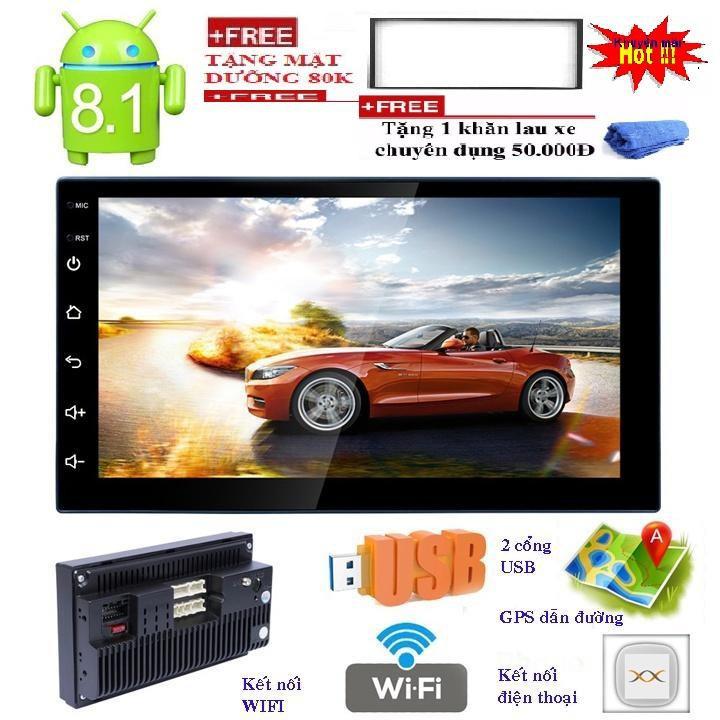 Màn hình cảm ứng ô tô- Màn hình android Wifi,GPS đa chức năng, sử dụng Tiếng Việt TẶNG MẶT DƯỠNG VÀ KHĂN LAU CAO CẤP