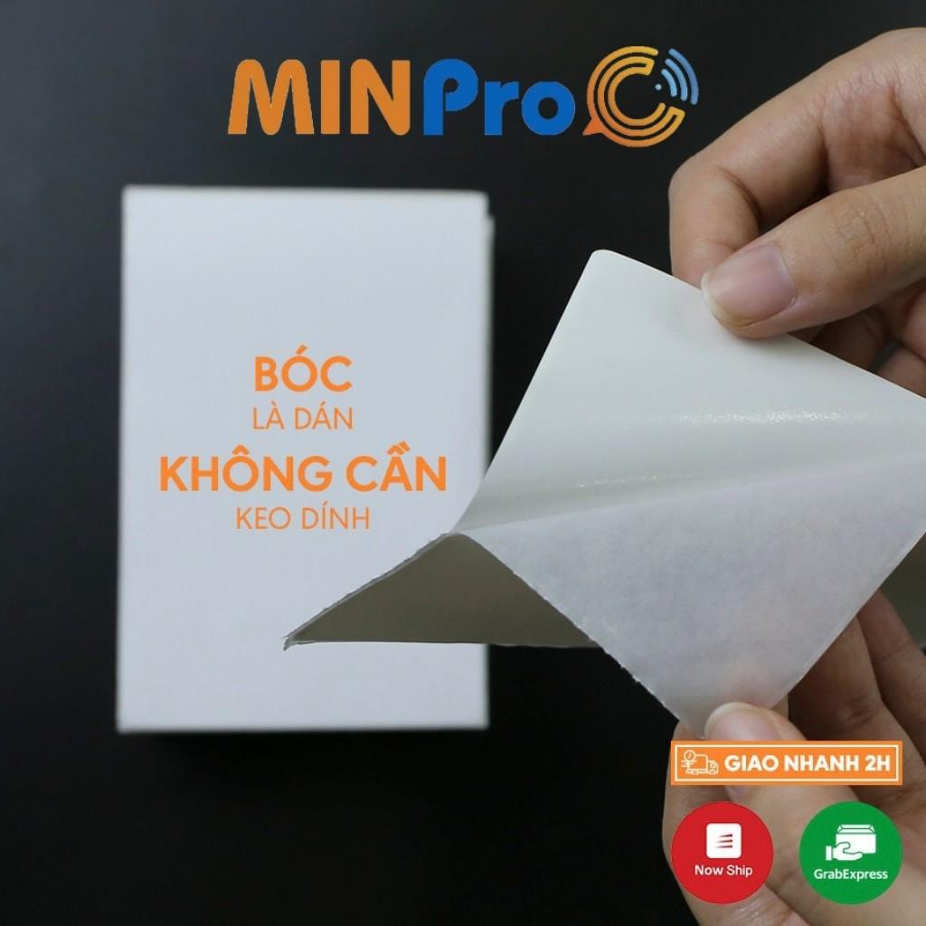 Giấy in nhiệt MINPRO khổ A6 100x150, A7 76x130 tệp 500 tờ in đơn Shopee sẵn lớp bóc dán, chống nước