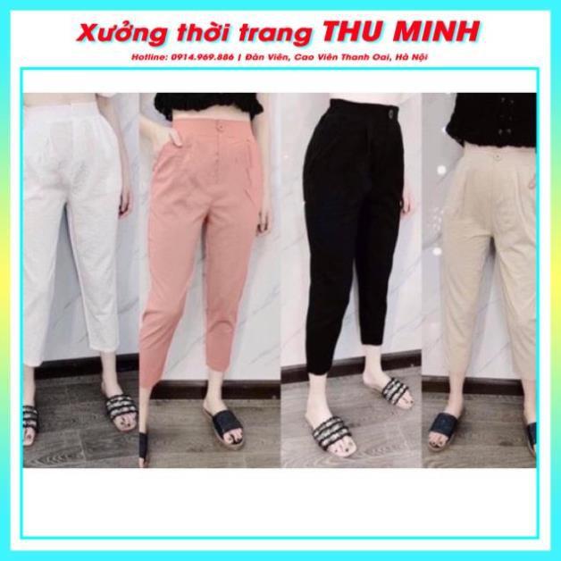 Quần dài baggy đũi thái. Chất đũi mát mềm mại cao cấp (40 - 65kg)