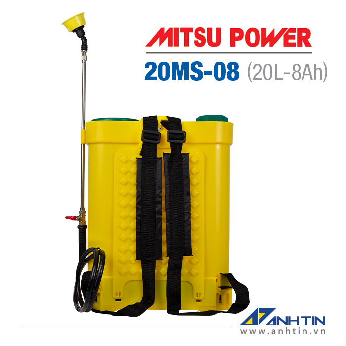 Bình phun thuốc trừ sâu Mitsu Power 20MS-08 | Bình xịt điện 20 lít | 12V-8AH