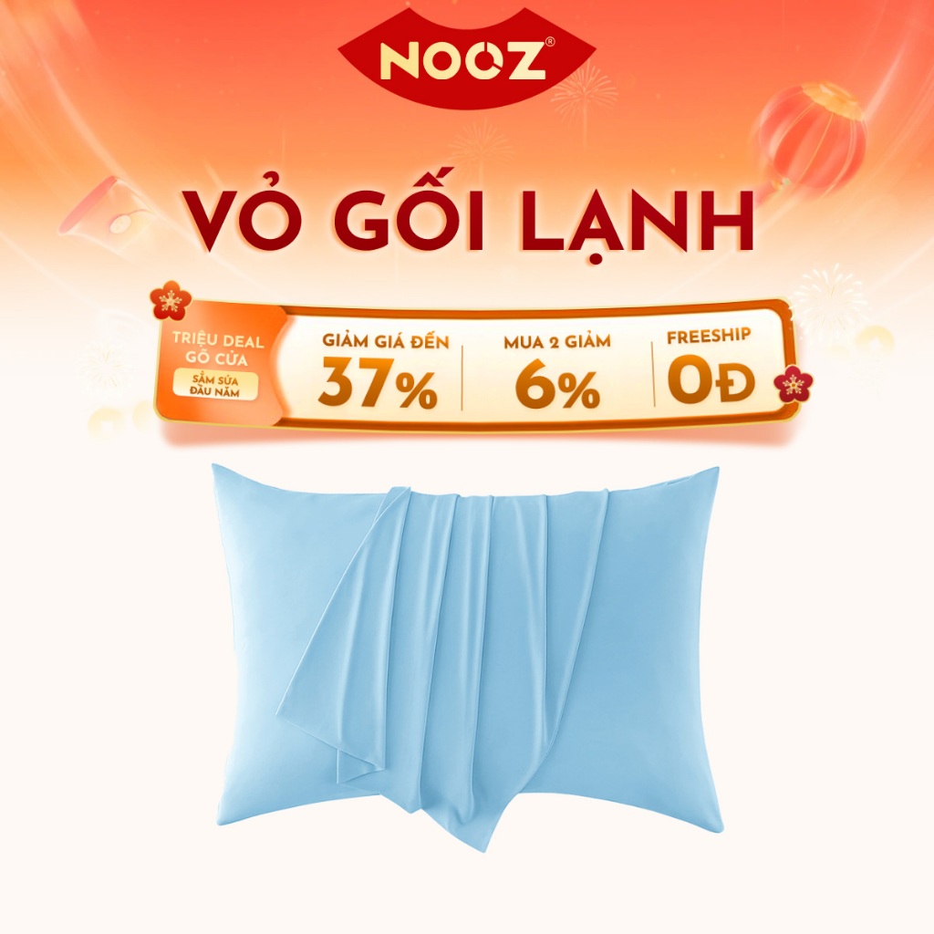 Vỏ Gối NOOZ Mát Lạnh Mềm Mịn Thoáng Mát Dễ Vệ Sinh 50x70cm