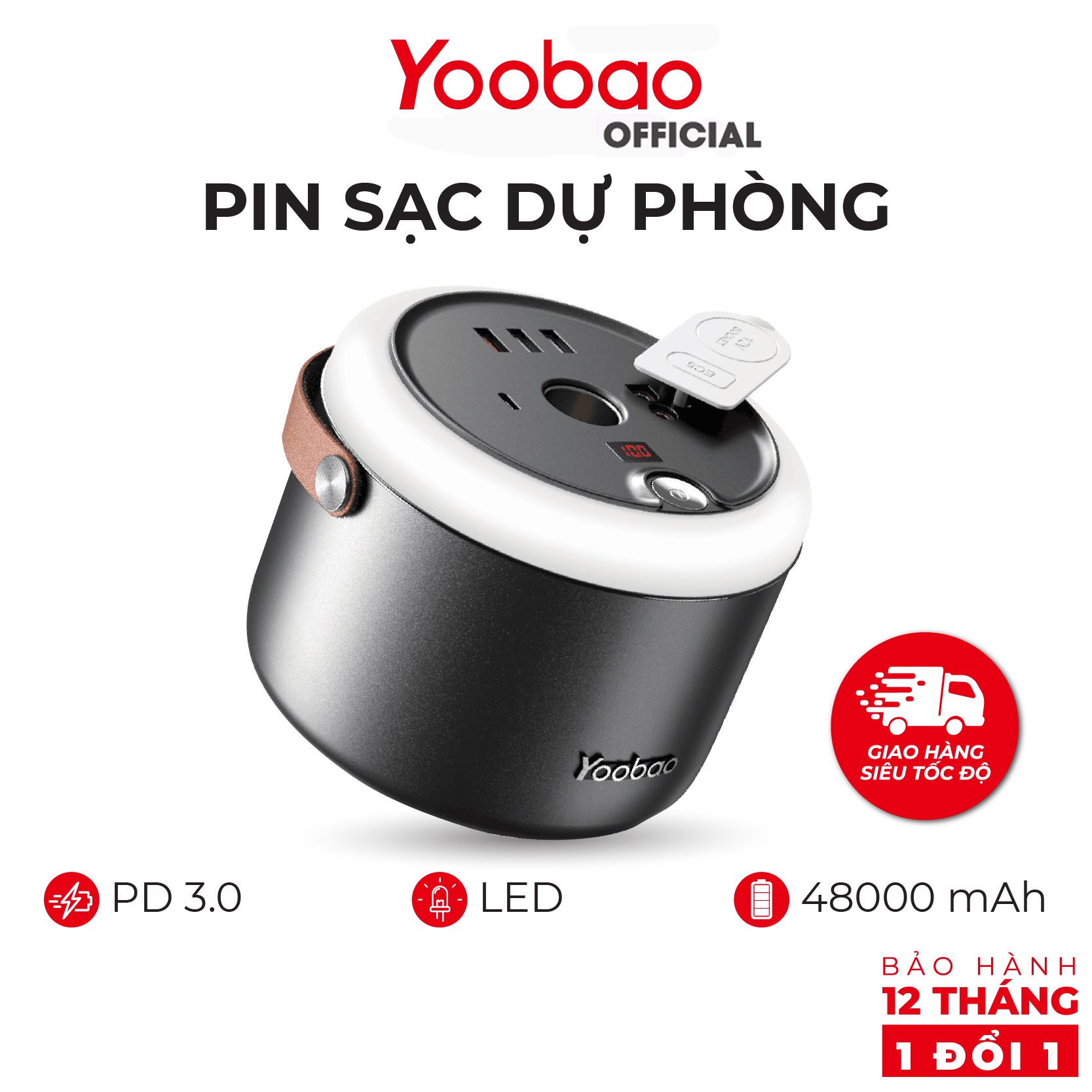 HÀNG CHÍNH HÃNG- Trạm Sạc Dự Phòng 48000mAh Yoobao 150C ắc Quy ô Tô Hỗ Trợ năng lượng Nhanh PD3.0- Bảo hành 12 tháng