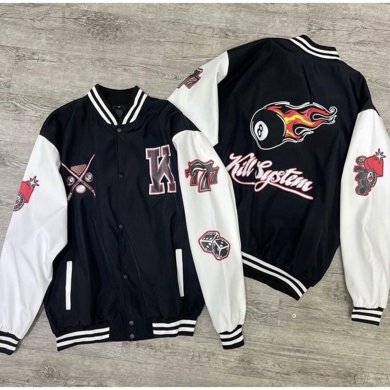 Áo khoác dù bomber nam nữ, mẫu chữ K sumisu shop