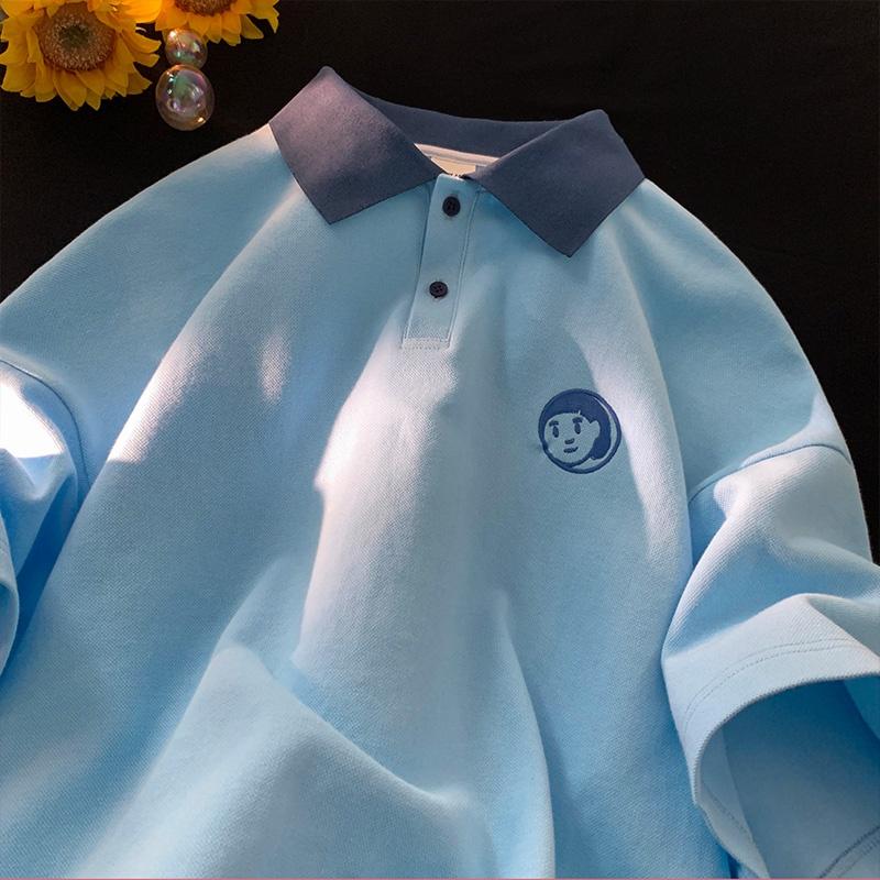 Áo polo unisex tay lỡ form rộng , áo thun cổ bẻ nam nữ chất cotton cá sấu mềm và mát, logo thêu – MayLinh shop
