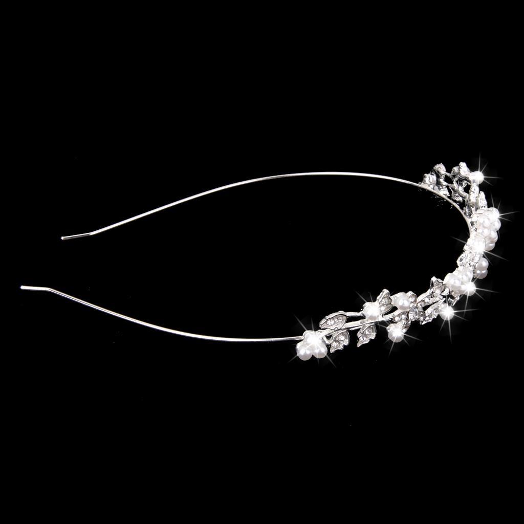 2Pcs Bridal /Kids Wedding Party Rhinestone Crown Tiara Headpiece Headband