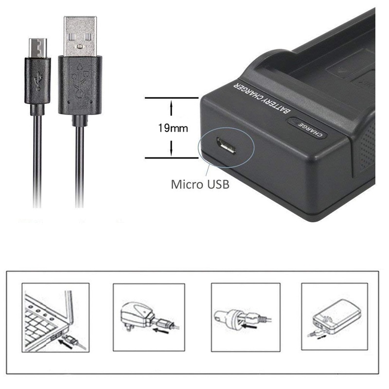 Bộ Sạc Pin NP-45 NP-45A NP-45B Đầu Usb Dock Sạc Cho Pin Đèn Flash