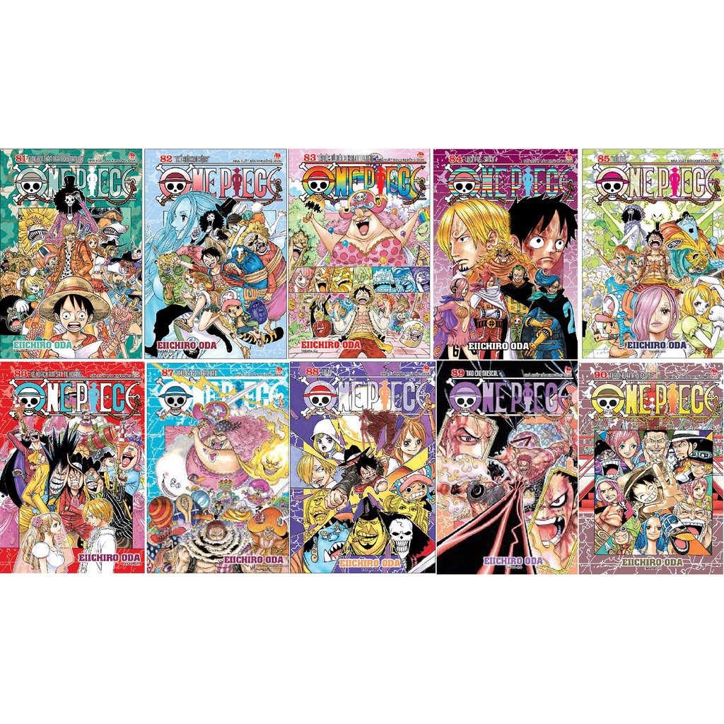 Sách - One Piece - combo 10 cuốn từ tập 81 đến tập 90