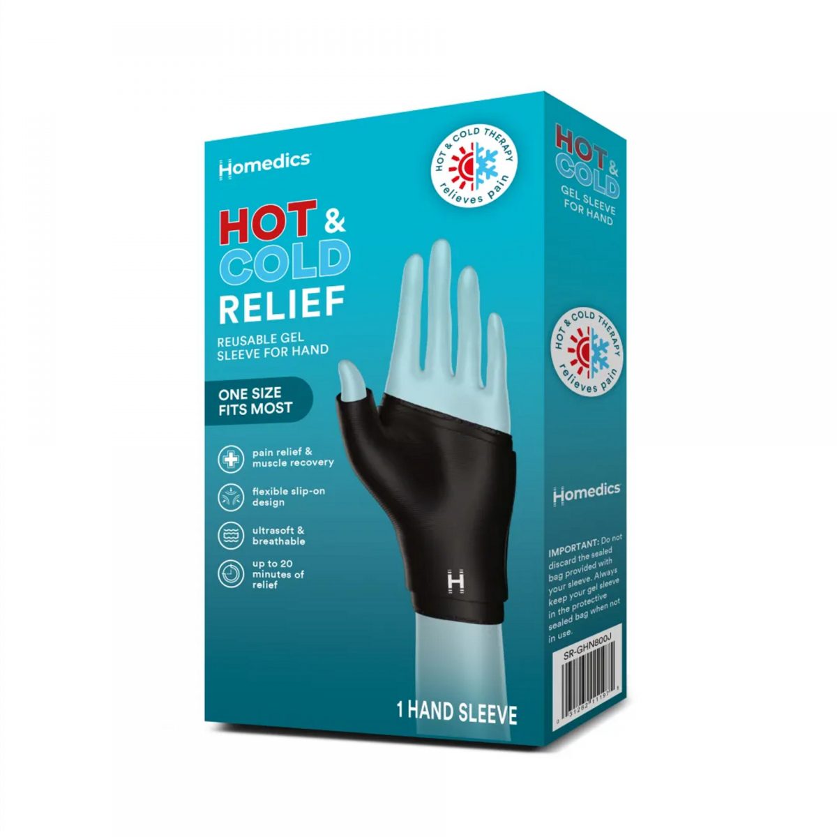 Bao massage giảm đau nóng lạnh cho cổ tay HoMedics SR-GHN800J hàng chính hãng