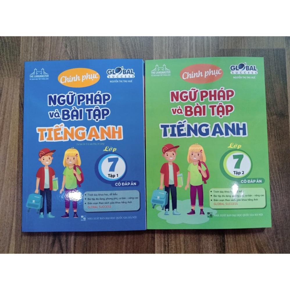 Sách - Chinh phục ngữ pháp và bài tập tiếng anh lớp 7 tập 1 (có đáp án)