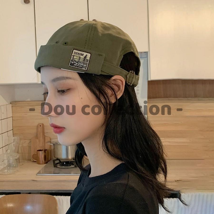 Mũ Nón Tròn Dưa Hấu Không Vành Cao Cấp Unisex Phong Cách Rento - Demin - Mã NV017