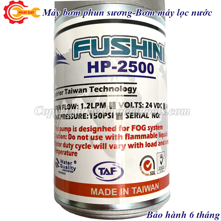 Máy bơm phun sương-Bơm tăng áp cho máy lọc nước FUSHINI HP2500 24V