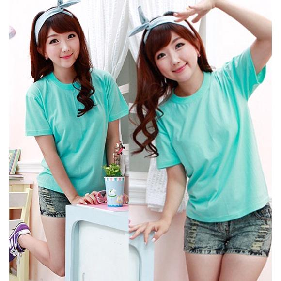 Áo Thun Trơn Nam Nữ Cổ Tròn Vải Cotton Dày Đẹp Mặc Cực Mát