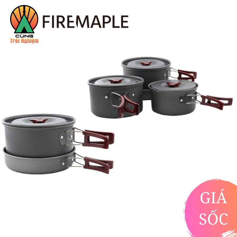 COMBO Nồi Chảo Nấu Ăn 4 Trong 1 Tiện Lợi Chuyên Dụng Dã Ngoại Fire-Maple FMC-206
