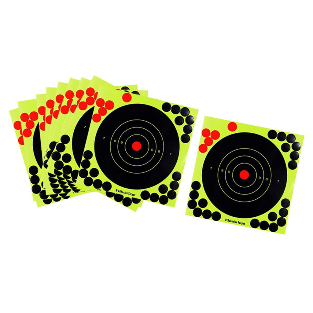 8x10 pcs Splatter Reactive Self Adhesive Shooting Targets Gun Rifle Pistol