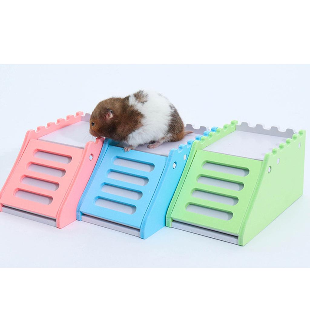 Hamster Hideout House Wood Living Hut Exercise Funny Nest Toy for Rat pink
