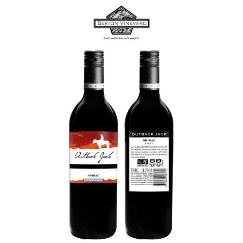 Rượu vang đỏ Berton Vineyards Outback Jack Shiraz 2021 750ml 14% Alc