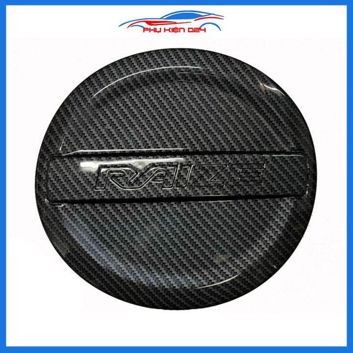 Ốp nắp xăng Raize 2021-2022-2023 vân cacbon bảo vệ chống trầy trang trí ô tô