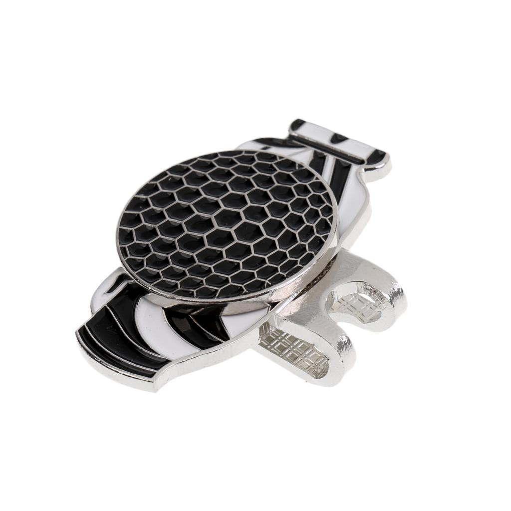 2-4pack Alloy Golf Ball Marker with Hat Clip Golf Accessories Black