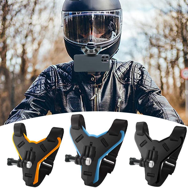 Người giữ dây đeo dây đeo mũ bảo hiểm xe máy với clip điện thoại tương thích cho GoPro Hero 5/6/7 Máy ảnh thể thao hành động Người giữ khuôn mặt đầy đủ