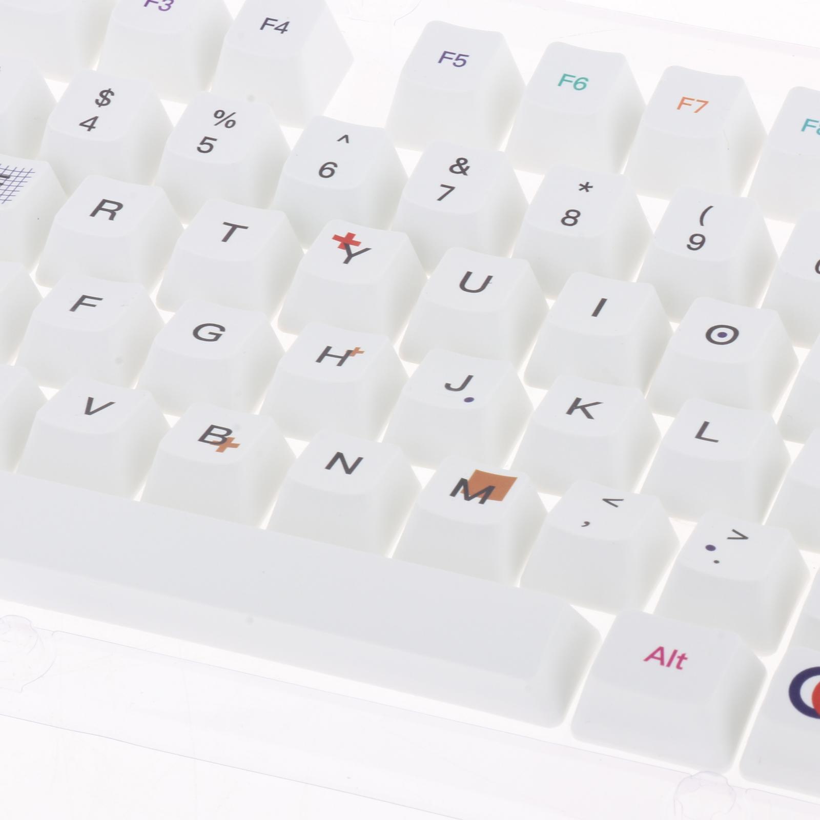PBT Keycaps, Thermal Dye Sublimation PBT Keycaps Set OEM Profile 108 Keycap Set for MX for Switches Mechanical Gaming Keyboard