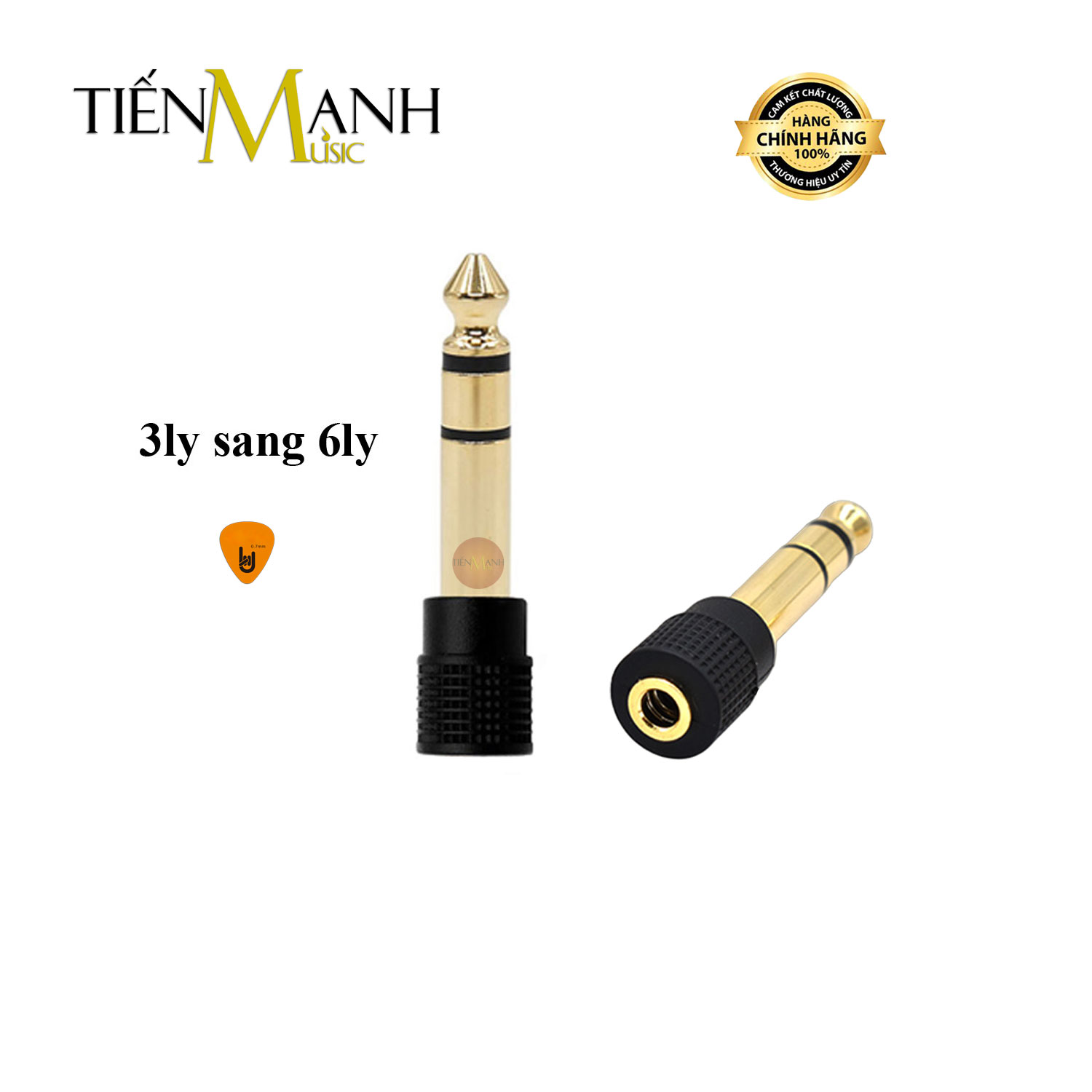 Đầu Jack Chuyển đổi âm thanh Dr.Mic từ cổng 3ly sang 6ly 3 ly 6ly, 3li 6li, 3 li 6 li Giắc, Rắc, Rack Hàng Chính Hãng - Kèm Móng Gẩy DreamMaker