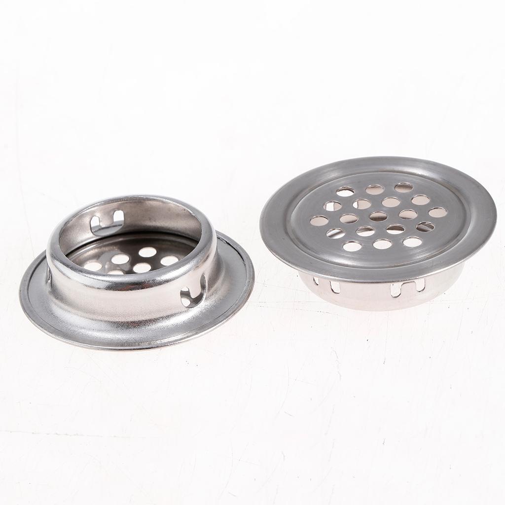 3X Stainless Steel Air Vent Louver Round Hole Air Vent Cover Louver 25mm