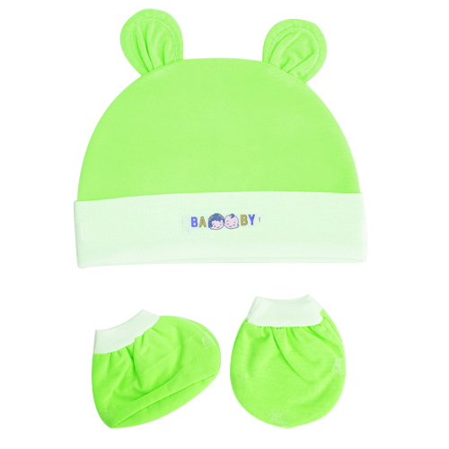 Set 5 bộ nón và vớ đủ màu tai thỏ 100% cotton giao màu ngẫu nhiên